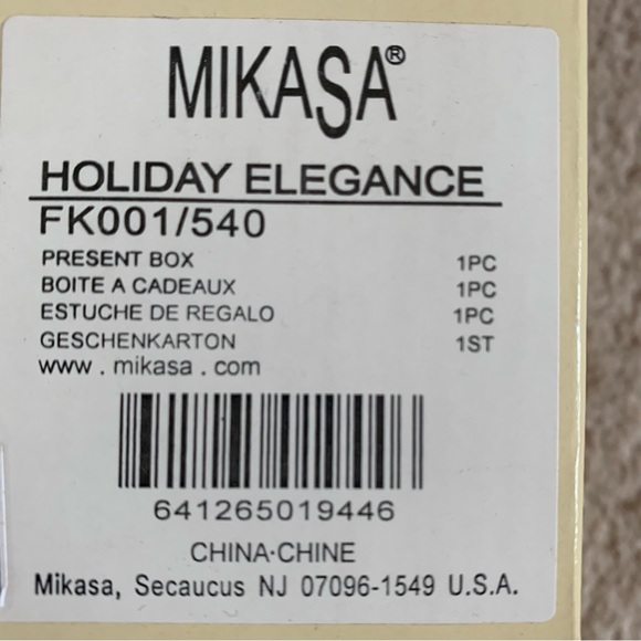 NWB Mikasa Holiday Elegance Fine Porcelain Present Box - Picture 9 of 11
